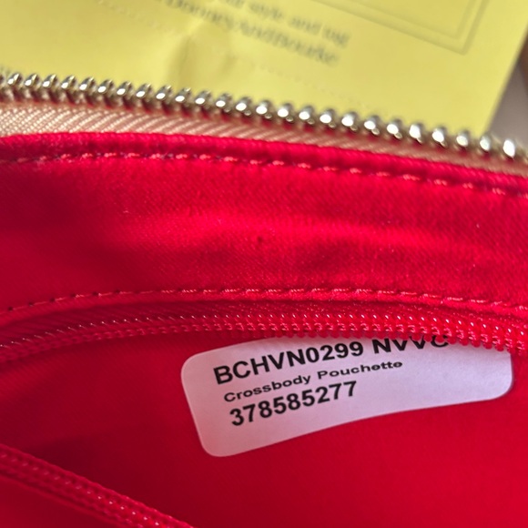 Dooney & Bourke Navy and White Chevron Crossbody Bag - Picture 10 of 10